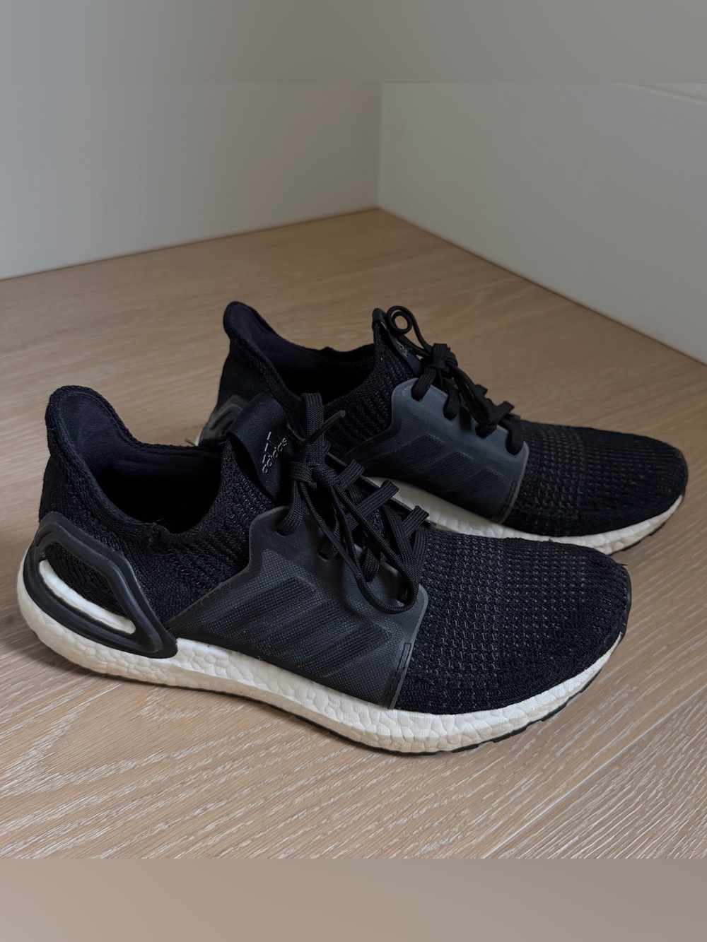 Adidas Womens Ultraboost Black Knit Running Sneakers